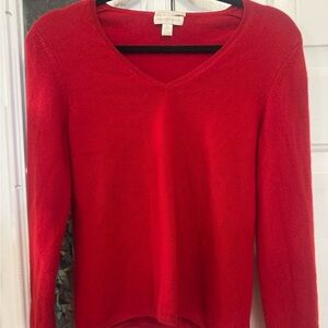 Charter Club Red 100% Cashmere Sweater Women’s Size Small